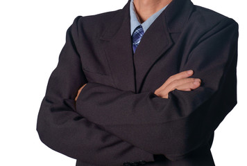 Businessman / Businessman crossed arms on white background.