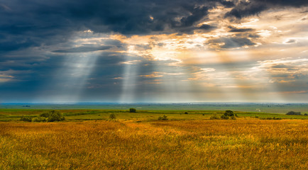 Sun's rays through the clouds