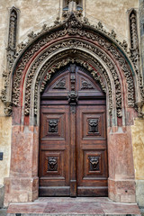 Prague, gate in baroque style
