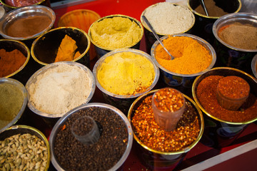 Spices in a market
