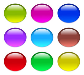 Set of colored buttons