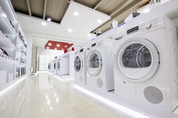 Home appliance in the store showroom