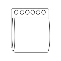 Calendar icon. Planner month date and time theme. Isolated design. Vector illustration