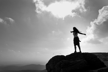 on the top