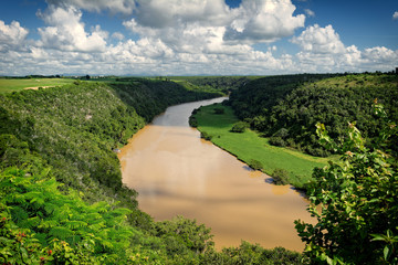 Fototapeta na wymiar Tropical river Chavon