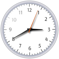 Modern 3D Vector Paper Clock Icon