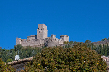 Assisi, Blick auf die Festung Rocca Maggiore