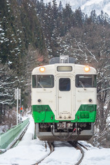 Train in Winter landscape