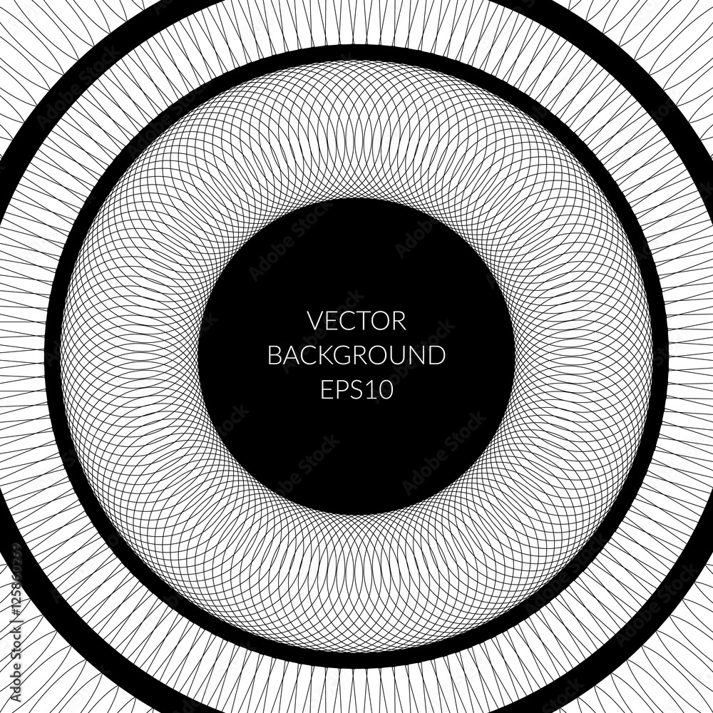 Aufkleber abstract background with lines and circles.