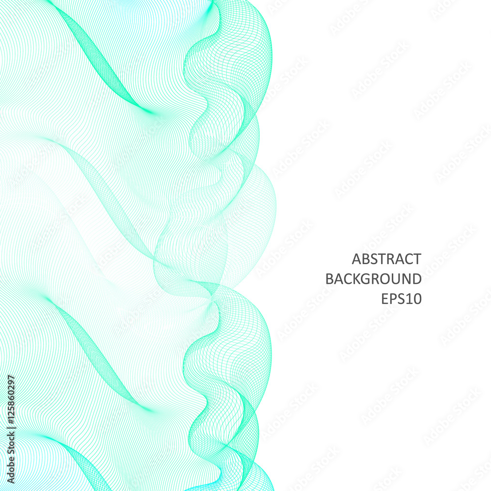 Poster abstract background with waves and lines.