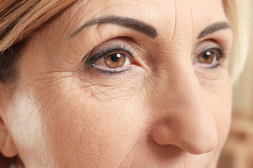 Senior woman face, closeup