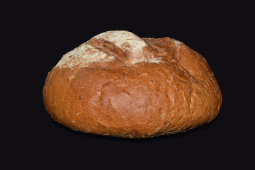 Bread isolated on black