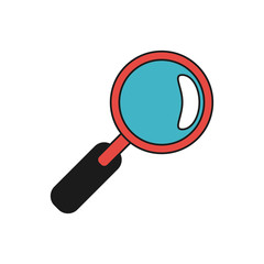 Lupe tool icon. Search magnifying glass zoom and lens heme. Isolated design. Vector illustration