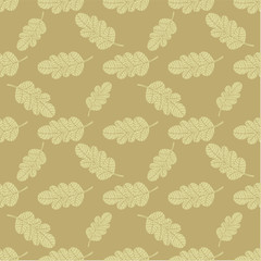 Seamless oak leaves background