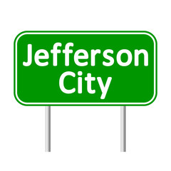 Jefferson City green road sign.