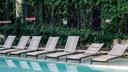 By the swimming pool