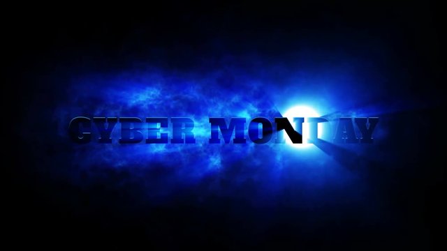 motion graphics background on the theme of cyber monday sale.