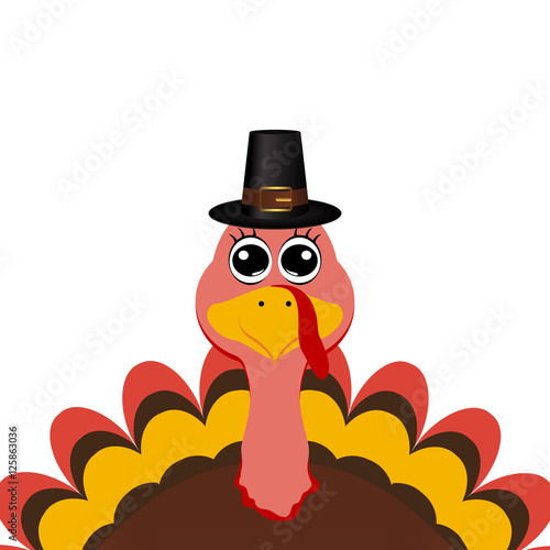 "Turkey in hat on Thanksgiving Day" Stock image and royalty-free vector files on Fotolia.com