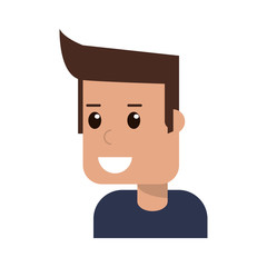 Boy cartoon icon. Male avatar person human and people theme. Isolated design. Vector illustration