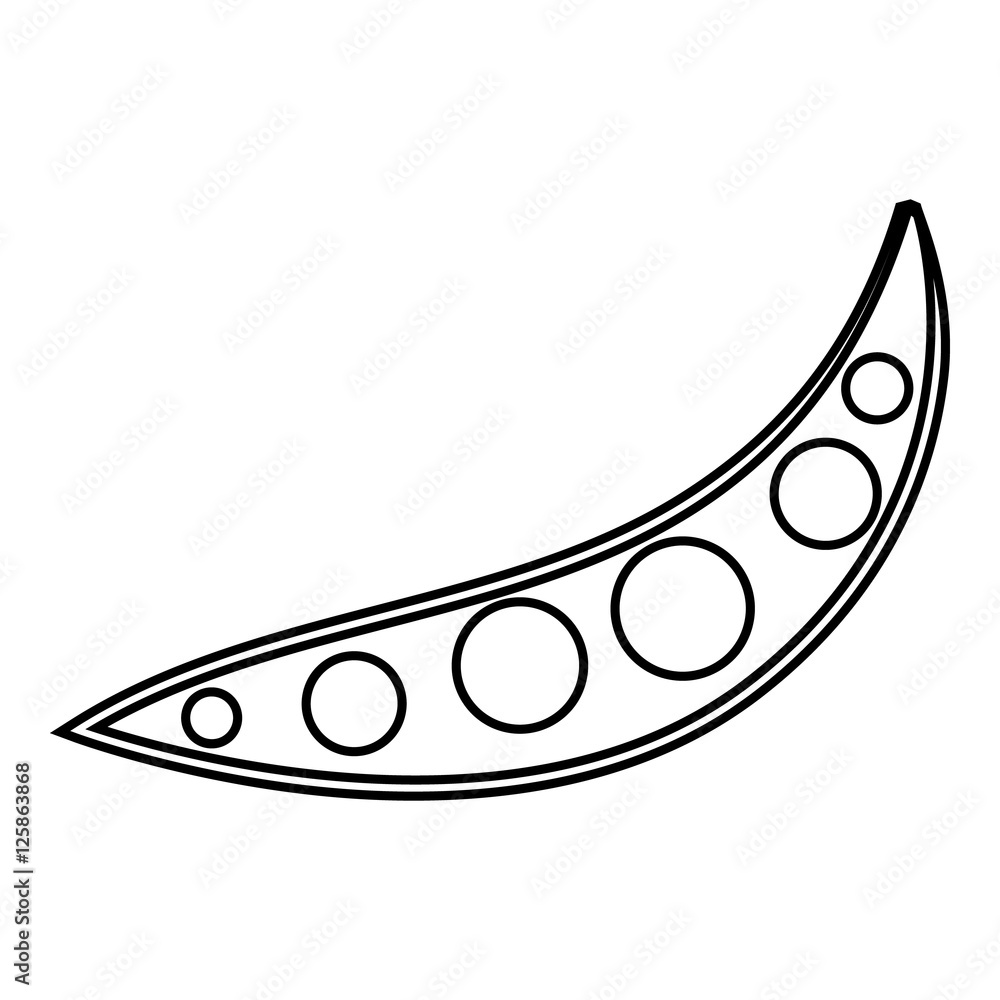 Poster string bean icon. outline illustration of string bean vector icon for web