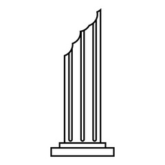 Column icon. Outline illustration of column vector icon for web