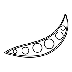 String bean icon. Outline illustration of string bean vector icon for web