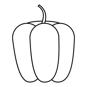 recommend clip art: Bell pepper icon. Outline illustration of bell pepper vector icon for web