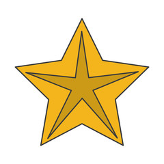 Obraz premium Bright star icon. Decoration object award and success theme. Isolated design. Vector illustration