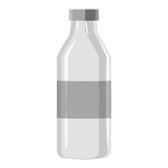 Bottle icon. Gray monochrome illustration of bottle vector icon for web