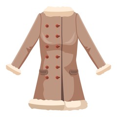 Sheepskin jacket icon. Cartoon llustration of sheepskin jacket vector icon for web