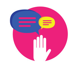 Obraz premium Talk and Chat Ban