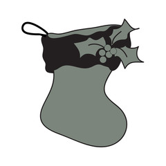 Santa Boots Silhouette Icon Symbol Design. Vector Red santa shoes illustration isolated on white background