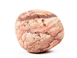 Stone from the sea on white