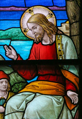 Stained Glass of Jesus Christ in Mechelen Cathedral