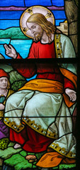 Stained Glass of Jesus Christ in Mechelen Cathedral