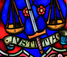 Justice - Stained Glass