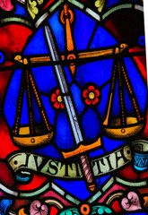 Justice - Stained Glass