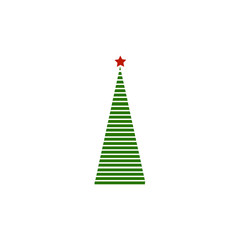 новогодняя елка на белом фоне, векторная иллюстрация