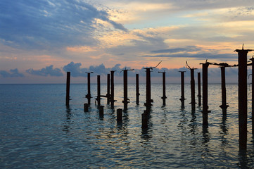 a scenic sunset on the black sea coast