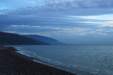 the picturesque landscape on the black sea coast