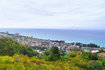 the picturesque landscape on the black sea coast