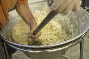 By making dough