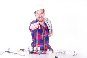 Elektriker bei der Arbeit