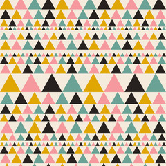 Aztec seamless pattern with triangles. Ethnic abstract geometric texture. Used for wallpaper, web page background, fabric, paper, postcards.