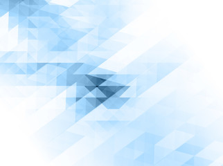 Low poly Abstract background in blue tone