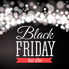 Black Friday sale inscription design template. Banner. Vector illustration