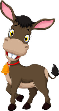 funny donkey cartoon posing