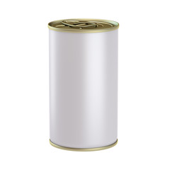 3D Rendering canned Food isolated on a white background