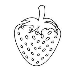 strawberry fruit icon image vector illustration design 