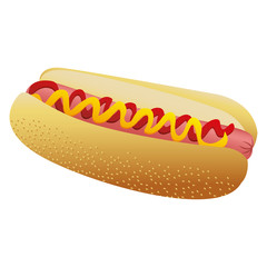hot dog fast food icon image vector illustration design 